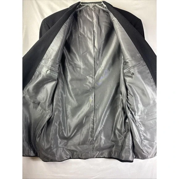 Oscar De La Renta Cashmere Wool Blend Black Blazer Jacket 41R NWT